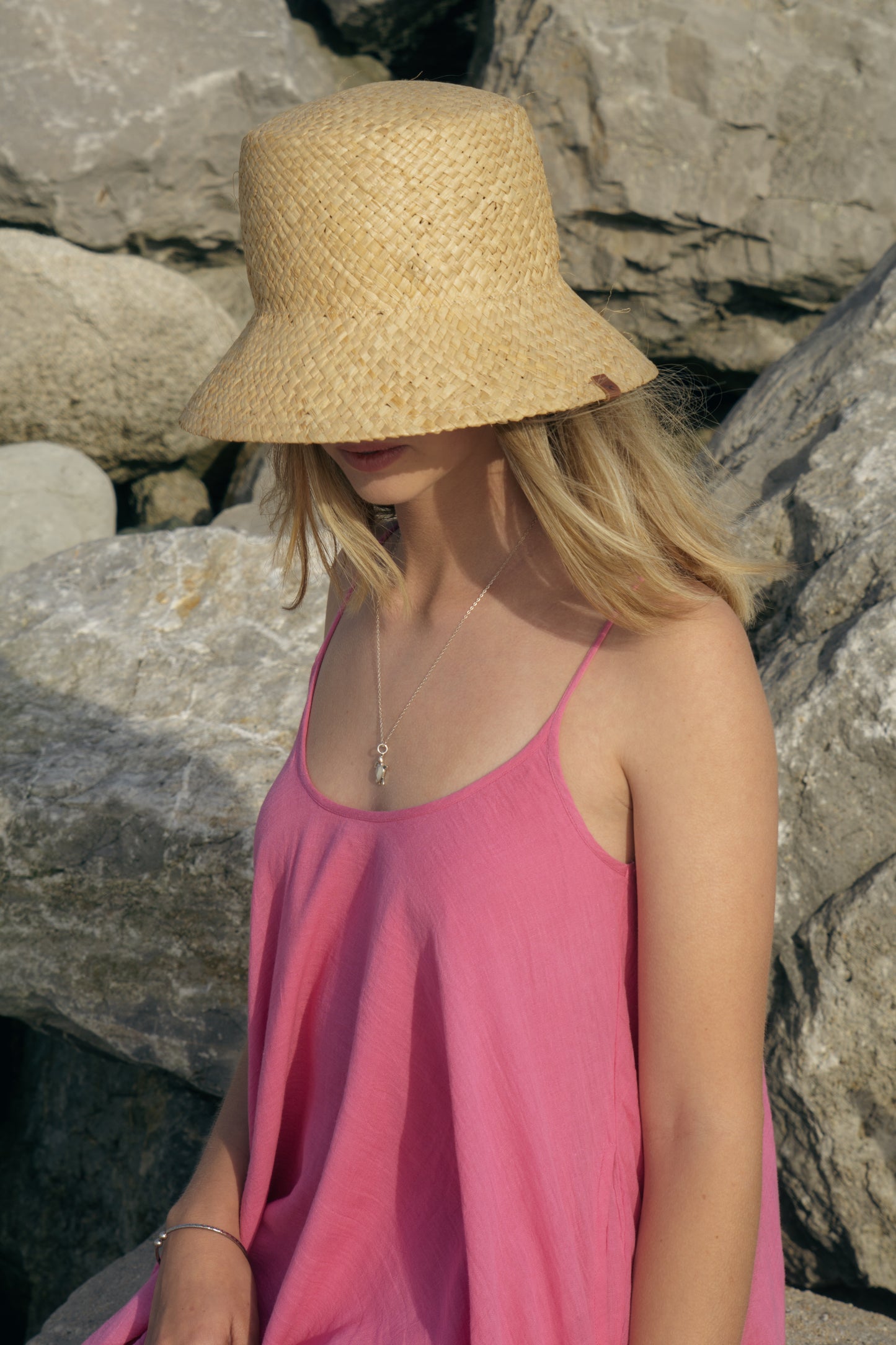 Elegant Fuchsia Maxi Summer Dress – 100% Cotton - Cheeky Chic
