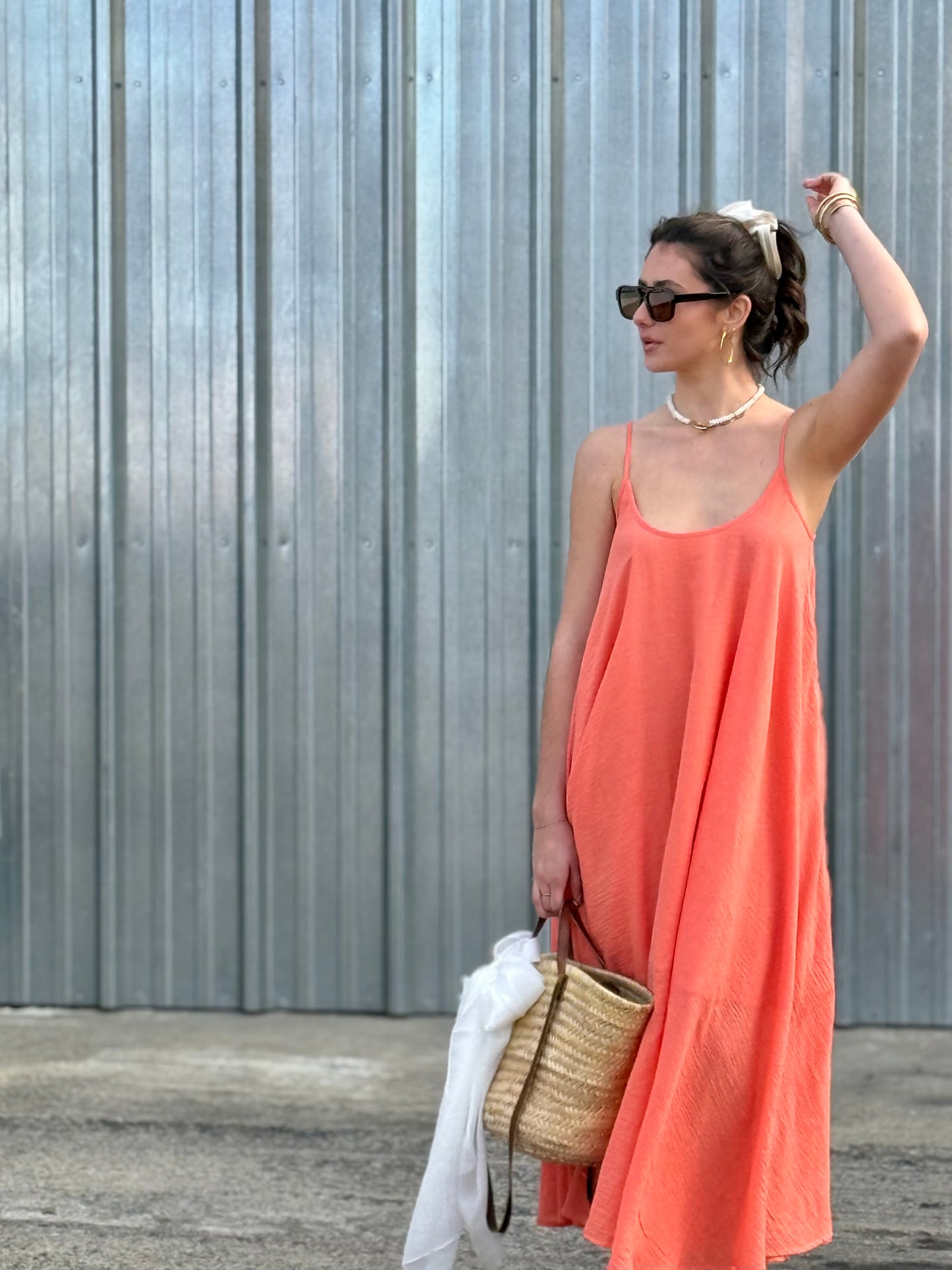 Coral Maxi Summer dress