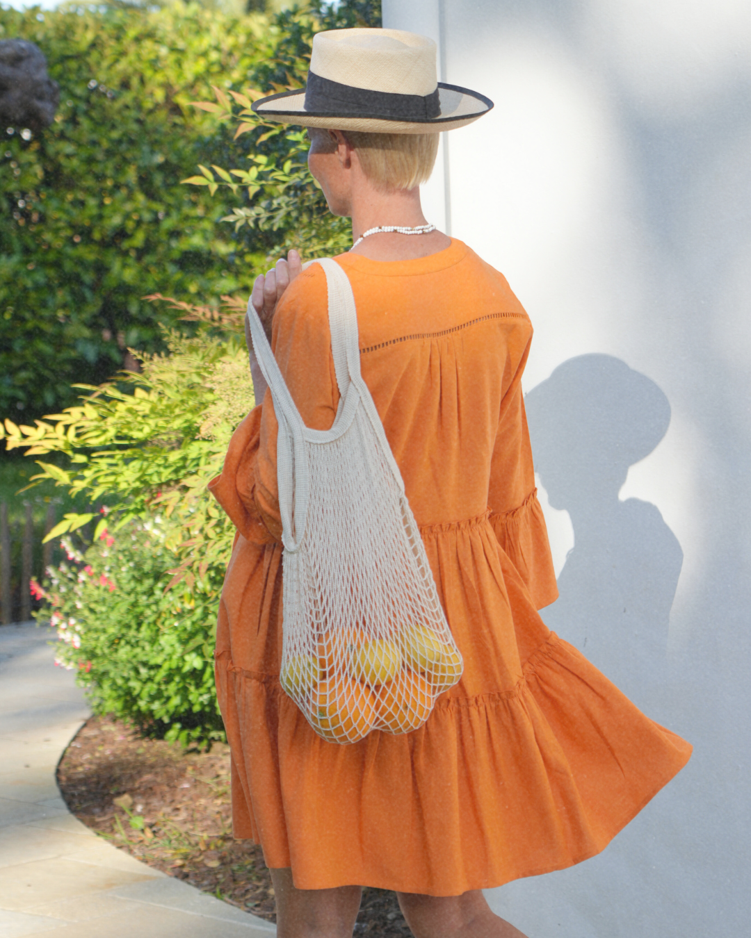Sunset Ruffle Dress - linen/cotton blend - Cheeky Chic