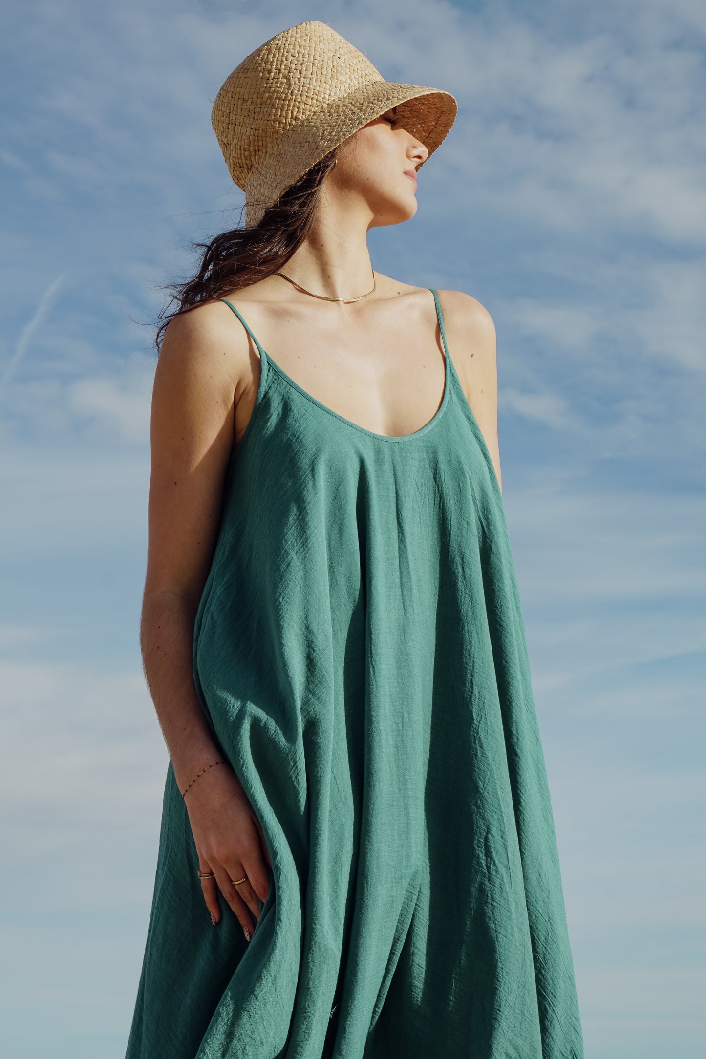 Teal Maxi Summer dress