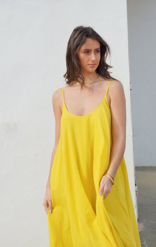 Elegant Amber Maxi Summer Dress – 100% Cotton - Cheeky Chic