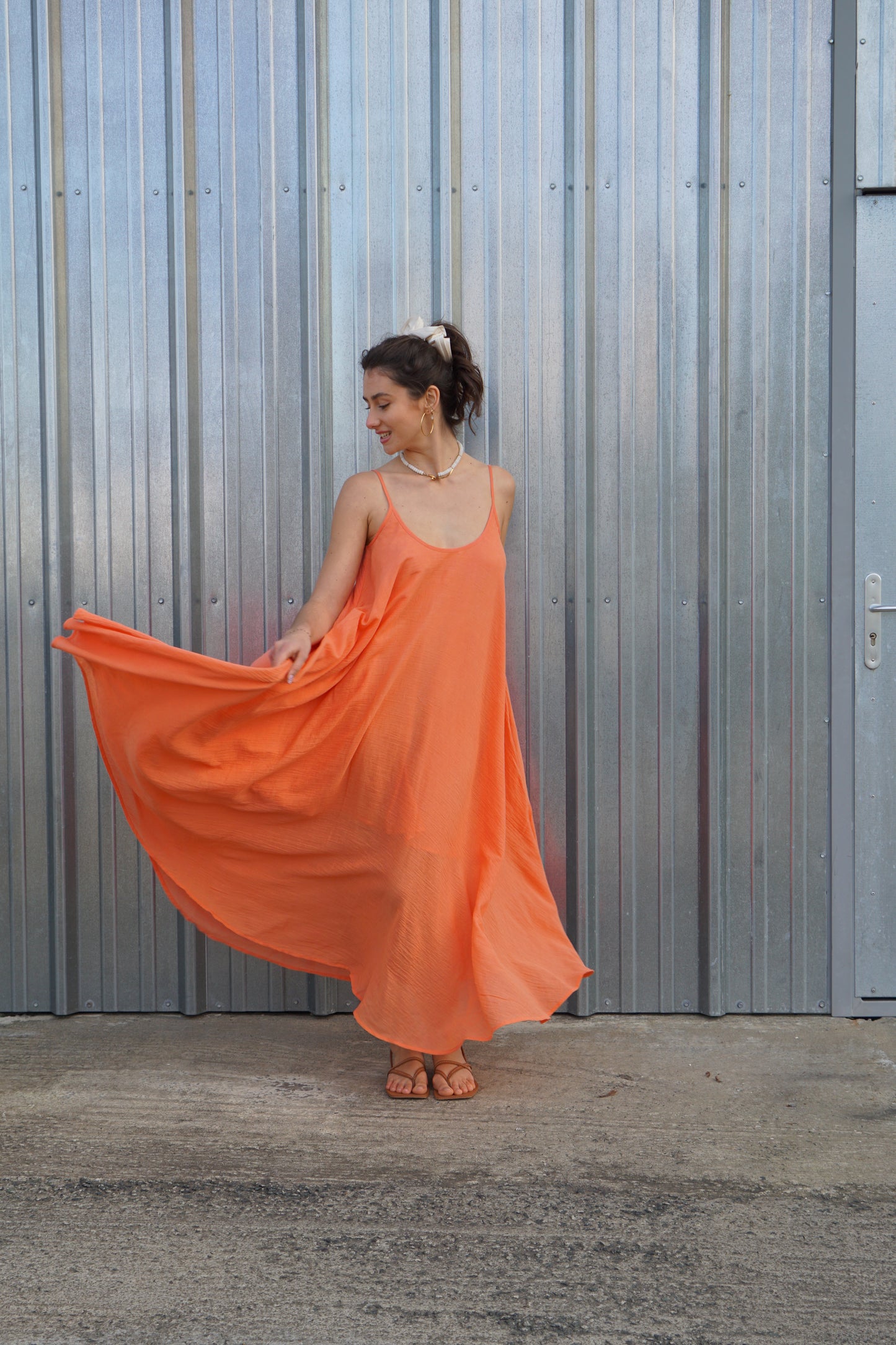 Coral Maxi Summer dress