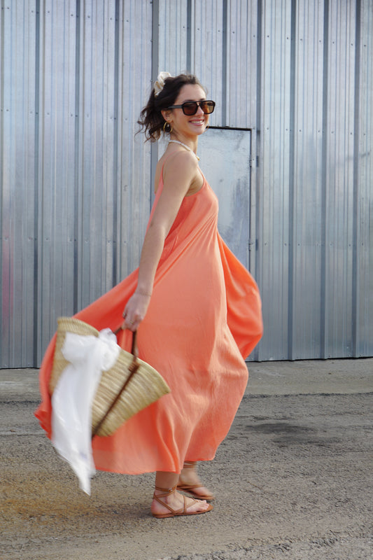 Coral Maxi Summer dress