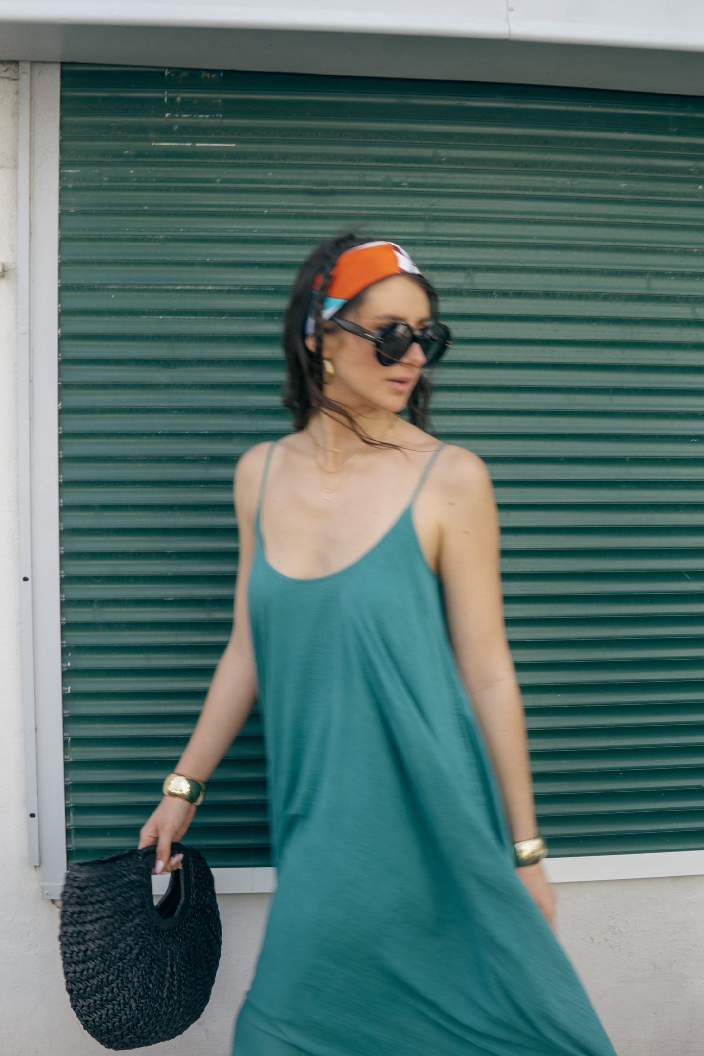 Elegant Teal Maxi Summer Dress – 100% Cotton - Cheeky Chic