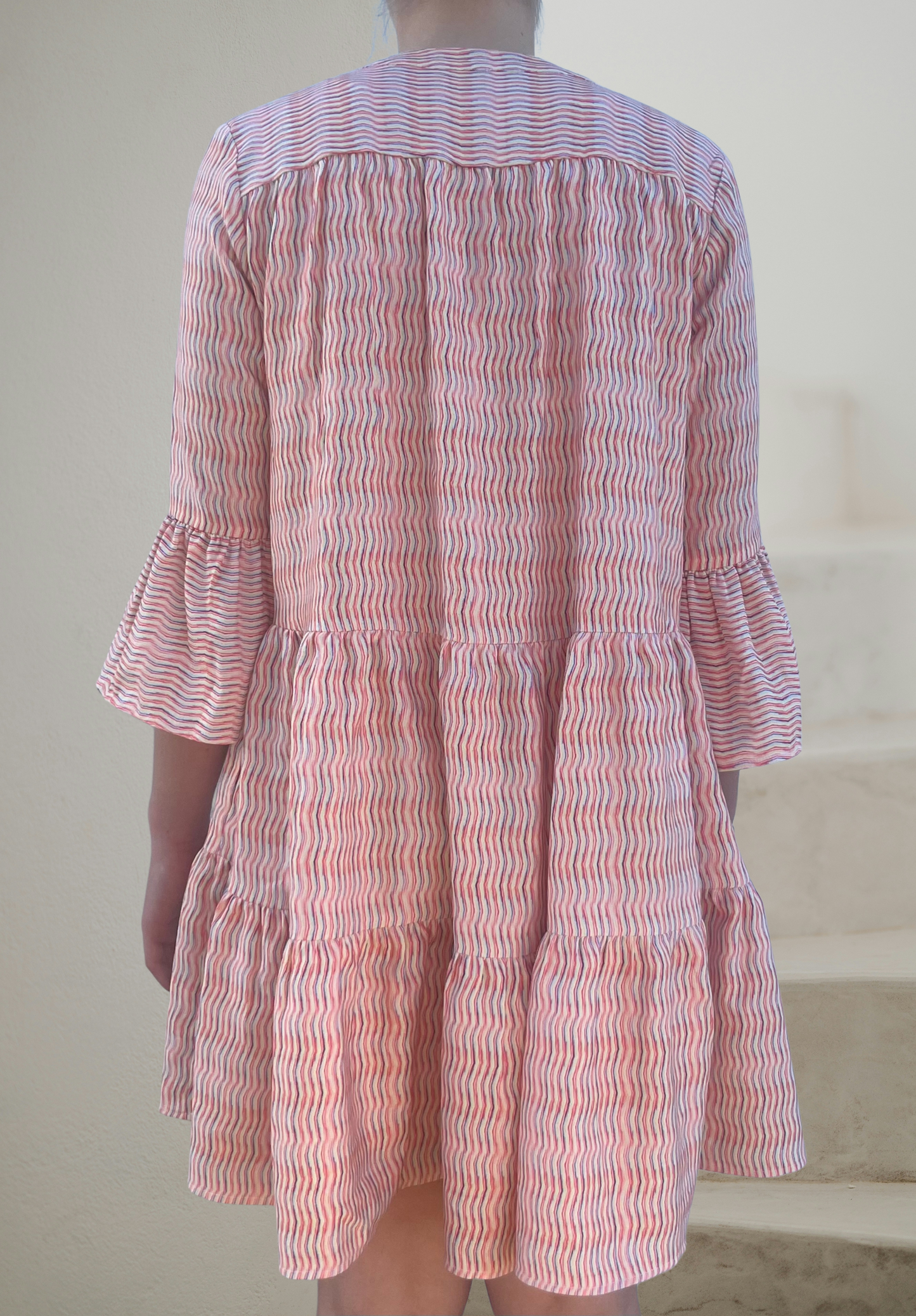 Striped Printed Midi Dress